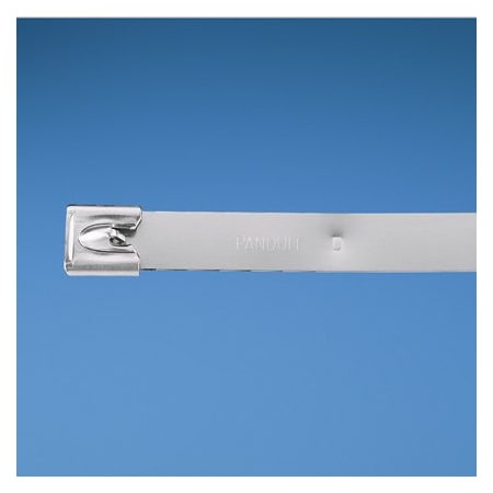 Panduit Cable Tie, 42-1/2 in L, 12 in Max Bundle Dia., Silver, 316 Stainless Steel, 700 lb Strength, 25 PK MLT12EH15-Q316